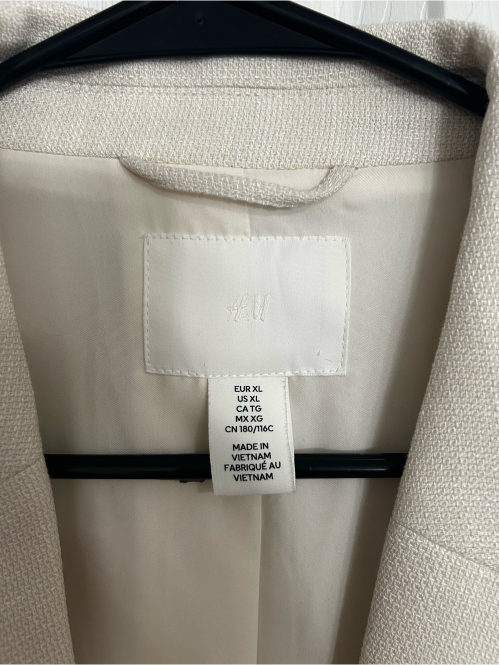 H&M Neutral Cream Single-Button Blazer - Picture 3 of 3